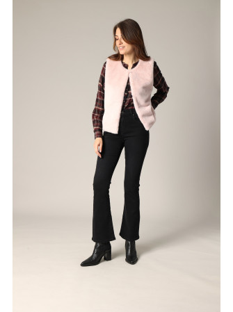 Veste sans Manches en Fausse Fourrure