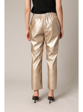 Pantalon Effet "Cuir Métallisé"