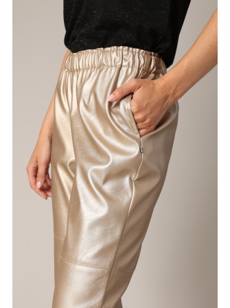 Pantalon Effet "Cuir Métallisé"