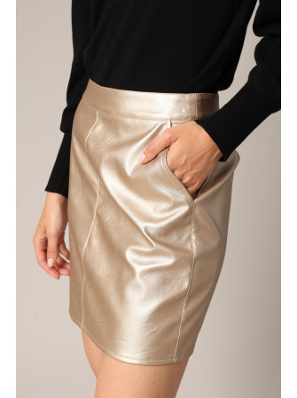 Jupe Effet "Cuir Métallisé"