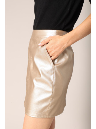 Jupe Effet "Cuir Métallisé"