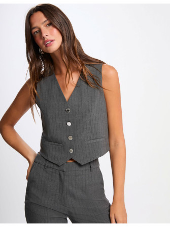 Gilet Rayé sans Manches