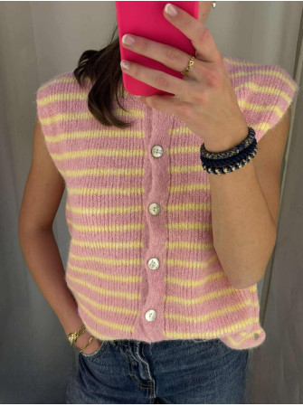 Gilet Rayé sans Manches