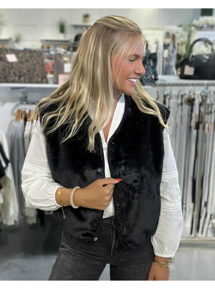 Gilet sans Manches Fausse Fourrure