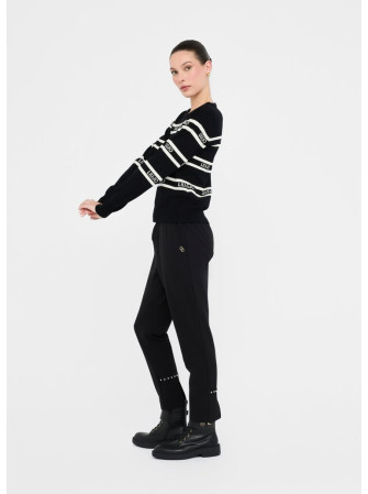 Pull Rayé Col Rond