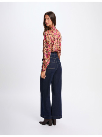 Blouse Imprimée à Col Chemise
