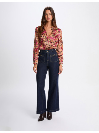 Blouse Imprimée à Col Chemise