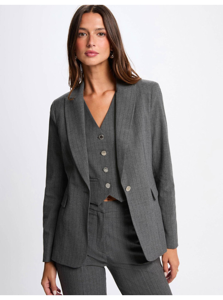Blazer Ajusté Rayé