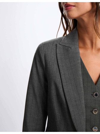Blazer Ajusté Rayé