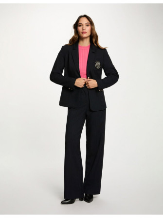 Blazer Droit à Rayures