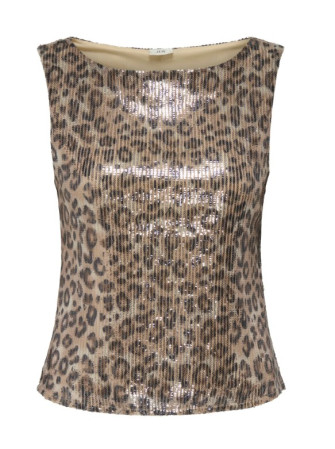 Top Léopard en Sequins