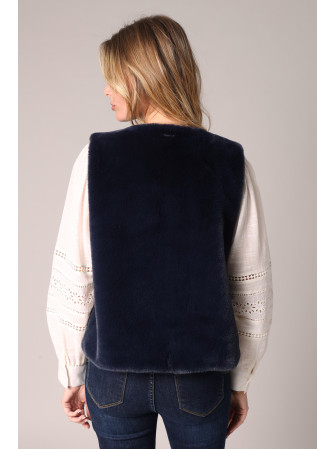 Gilet sans Manches en Fausse Fourrure