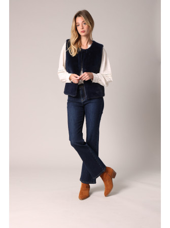 Gilet sans Manches en Fausse Fourrure