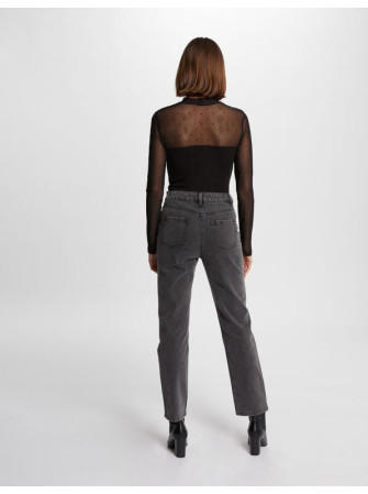 Top Strass Col Transparent