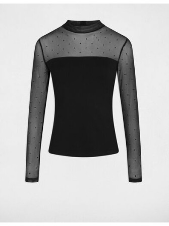Top Strass Col Transparent
