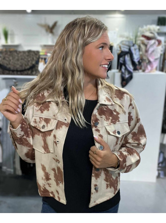 Veste Suédine Imprimée