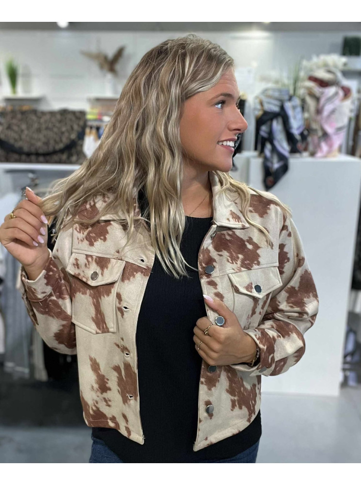 Veste Suédine Imprimée