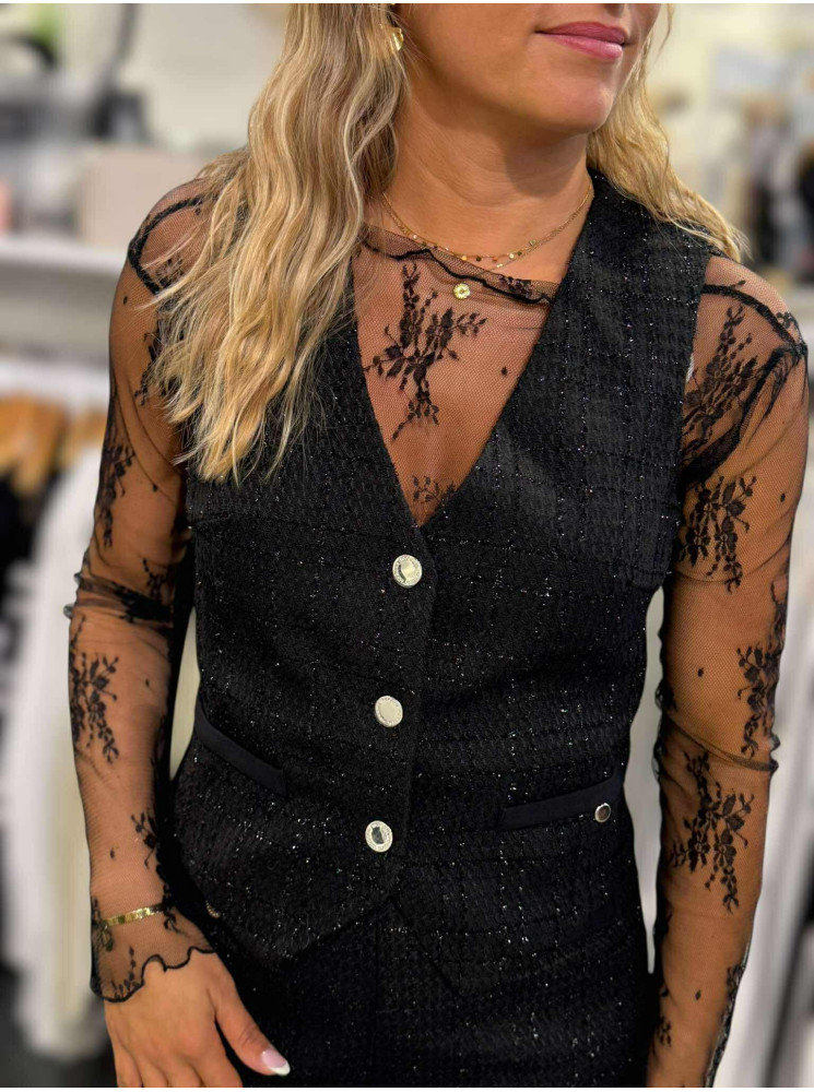 Gilet sans Manche Tweed
