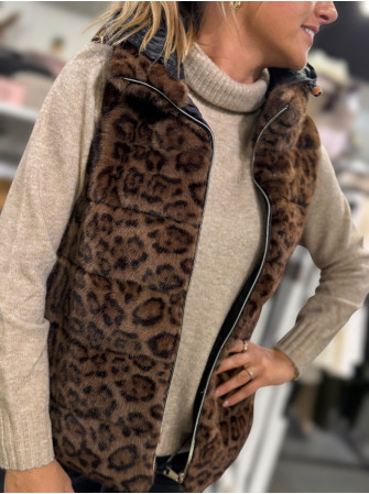 Veste sans Manches à Capuche Amovible