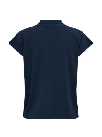 Top Col V à Manches Courtes