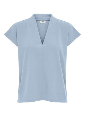 Top Col V à Manches Courtes