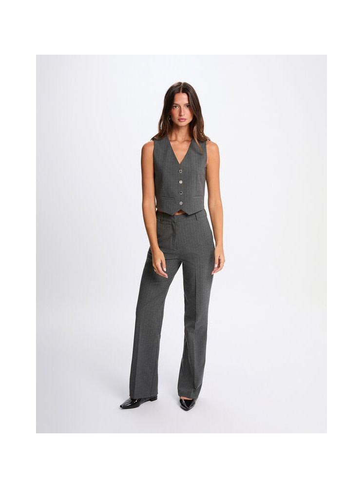 Pantalon Large Rayé