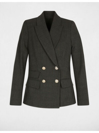 Blazer Droit à Carreaux
