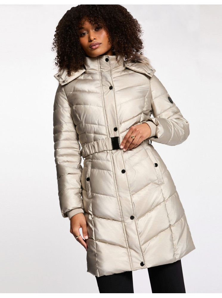 Doudoune Métallisé à Capuche