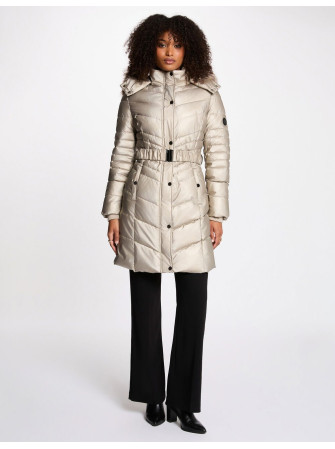 Doudoune Métallisé à Capuche