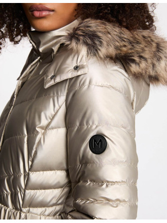 Doudoune Métallisé à Capuche