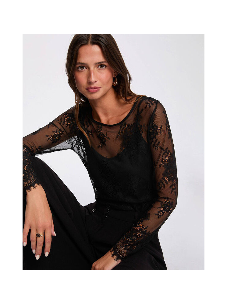 Top Doublé en Dentelle