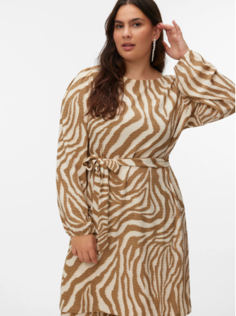 Robe Imprimée avec Ceinture