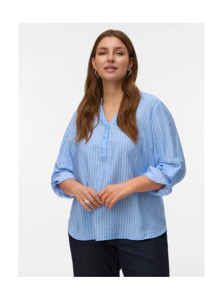 Blouse Col V rayée