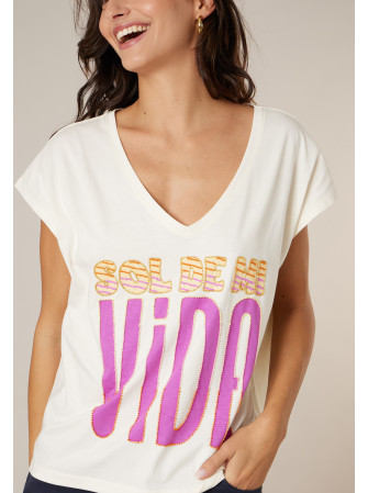 T-Shirt "loose" en col V