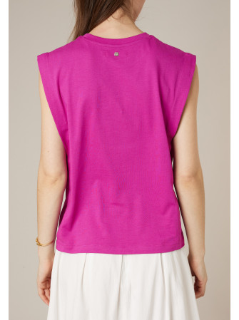 T-shirt uni sans manches