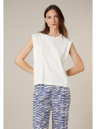 T-shirt uni sans manches