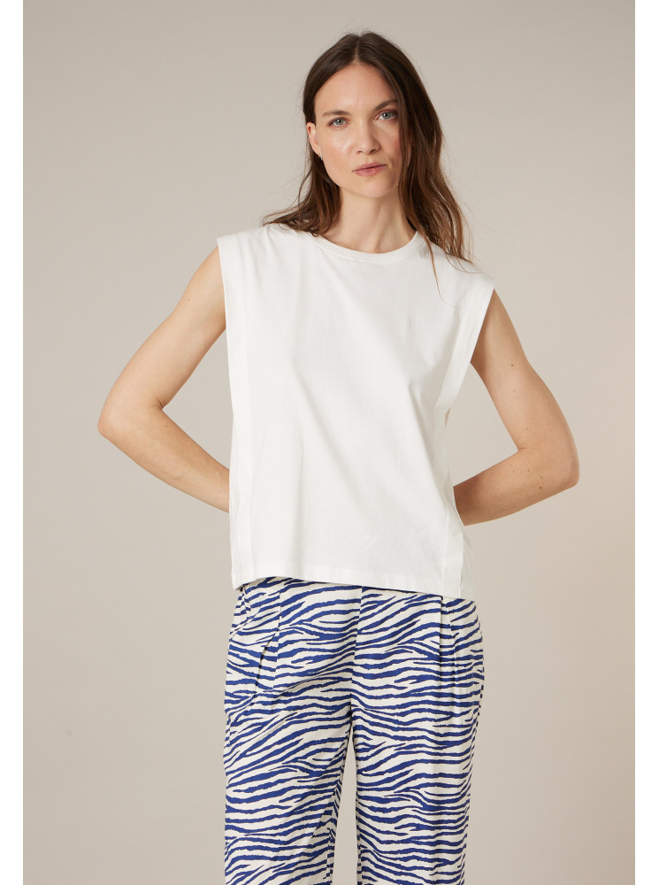 T-shirt uni sans manches