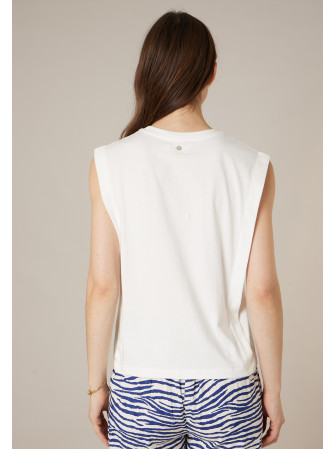 T-shirt uni sans manches