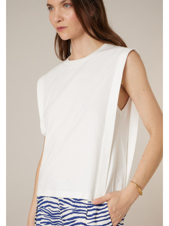 T-shirt uni sans manches