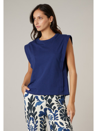 T-shirt uni sans manches