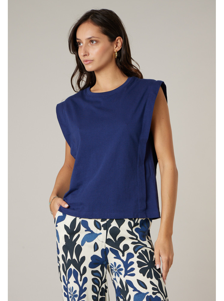 T-shirt uni sans manches