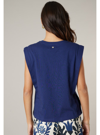 T-shirt uni sans manches