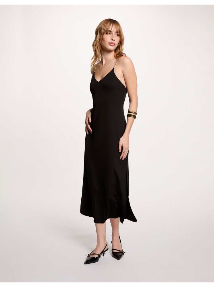 Robe longue à fines bretelles