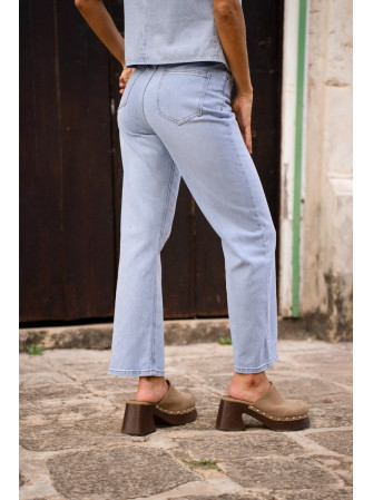 Jean coupe droite taille haute