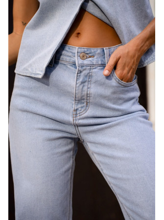 Jean coupe droite taille haute