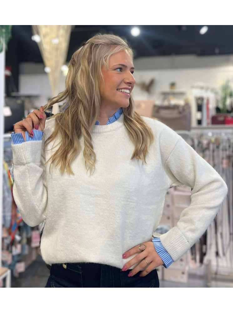 Pull à col chemise