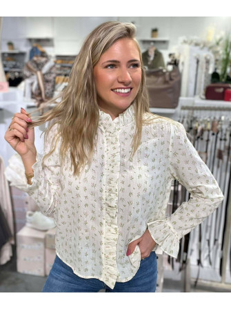 Chemise fleurie à manches...