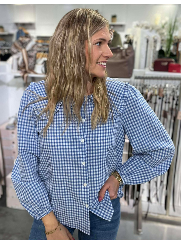 Chemise à carreaux à manches longues