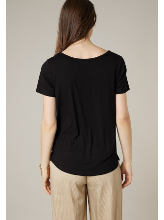 T-shirt col V à manches courtes