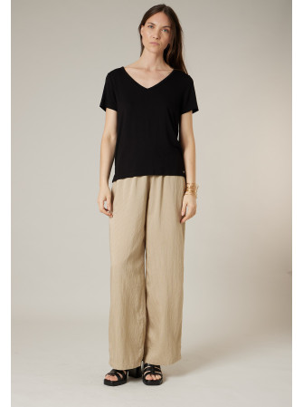 T-shirt col V à manches courtes